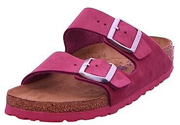 Birkenstock Arizona BS 1024218 Shimmering Fuchsia Ciabatte Donna Fibbie Pelle camoscio 39