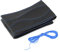 AMONIDA Lenkradbezug, 38 cm Lenkradbezug, Handnähte, Prägung mit Nadel und Faden, Universal-Leder (Schwarz Blau), AMONIDA32s1hua5t7-12