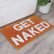 Zeeinx Get Naked Badematte, niedlicher Badteppich, rutschfeste Mikrofaser, lustige Herbst-Badezimmer-Dekoration, maschinenwaschbar, orangefarbene Badematte für Badewanne und Dusche, 50,7 x 81,3 cm