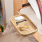 Nachttisch Regal Hängend,Nightstand Tray Holz Bettablage Nachttisch zum Anklemmen,Bett Organizer Nachttisch für Mobiltelefon, Fernbedienung, Wasserbecher (Holzfarbe)