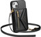 ZCDAYE Hülle für iPhone 15 mit Band, Leder iPhone 15 Handyhülle Handytasche Kleine Geldbörse Handykette Umhängetasche Case für iPhone 15 (6.1 inches), Schwarz