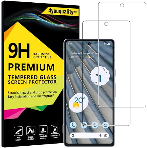 4youquality Protector de pantalla para Google Pixel 7a, vidrio templado | Dureza 9H, paquete de 2, resistente a los impactos, antiarañazos, protección contra arañazos, antiroturas, ultra transparente