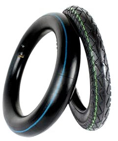 Reifen 16x3.0 Zoll bzw. 76-305 + Schlauch 45° Ventil für Elektrische Fahrzeuge, Fahrrad, Roller, Elektroroller, Scooter