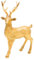 Keramik Dekofigur, Moderne Deko-Statue, Landhaus-Skulptur als Hirsch in Gold - Glitzer, stehend, L/B/H: 19 x 9 x 28cm