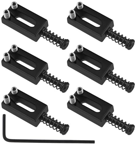 SG Store 6 sellette per tremolo a altalena singola, 10,5 mm, compatibile con chitarra elettrica Fender Stratocaster Strat Telecaster Tele, colore nero