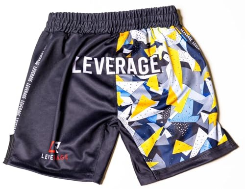 Leverage Kids Jiu-Jitsu BJJ MMA Shorts - Nogi Grappling Kickboxing Muaythai Surfing Summer Holiday Shorts (UK, Age, 6 Years, 9 Years, Regular, Ochre)