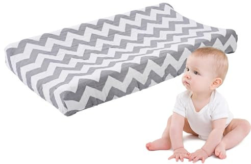 Funda para cambiador de bebé - Sábanas para cambiador de guardería, de algodón, elástico y transpirable - Las sábanas para cambiar pañales se ajustan almohadillas de 32 X 16 Honhoha