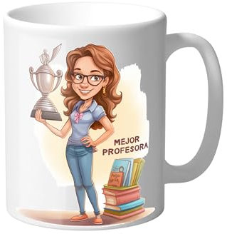 Taza Mejor Profesora del Mundo | Regalo para Profesora | Fin de Curso