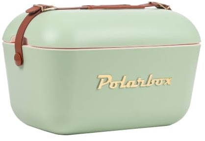 Polarbox 12 Liter Classic Kühlbox Oliv - Grün | Eisbox für Strand, Picknick & Party | Umwandelbarer Deckel | Lunchbox | Thermokühlbox | Eiskühlbox