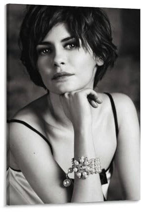 Poster mit französischen Filmschauspielerinnen, Audrey Tautou, 4 Bilder, Druck, Leinwand, Poster, Wandfarbe, Kunstposter, Dekoration, moderne Wohnkunstwerke, 30 x 45 cm