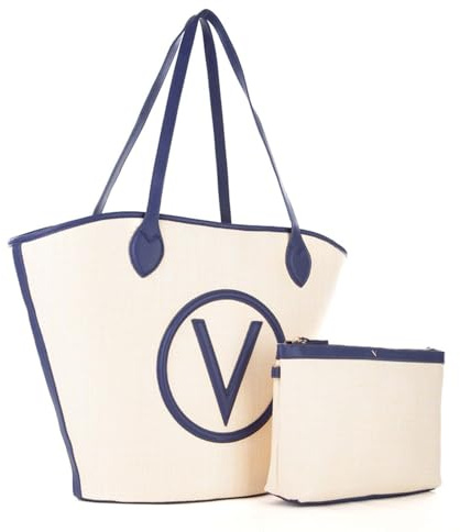 Valentino Damen Covent Tasche, Natur/Blau