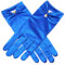 ihreesy Kurze Satinhandschuhe, 22cm Hochzeitshandschuhe Opernhandschuhe 1920er Jahre Perlenhandschuhe Blumenhandgelenk Spitzenhandschuhe Damen Handgelenk für Frauen und Mädchen,Blau