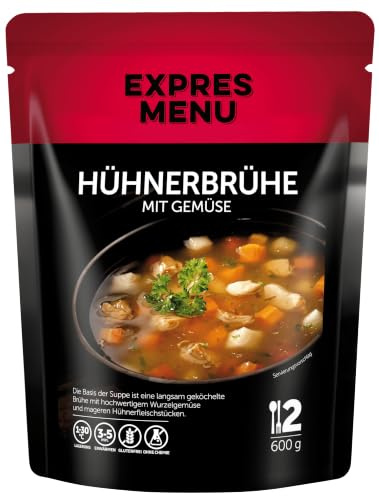EXPRES MENU Hühnerbrühe mit Gemüse | Langsam gekocht und verzehrfertig