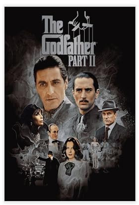 AMATWI Filmposter The Godfather 5,018.9 cm, 3 Leinwand-Poster, Schlafzimmer-Dekor, Sportlandschaft, Büro, Raumdekoration, Geschenk, ungerahmt, 40 x 60 cm