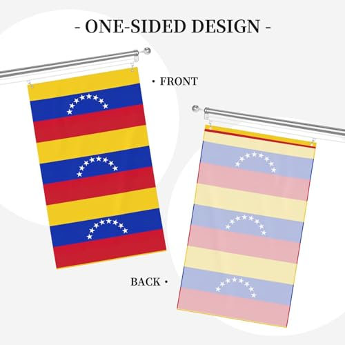 Drapeau du Venezuela imprimé vertical, drapeau de jardin sur un seul côté, drapeau de cour, décoration de fête