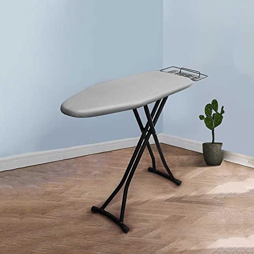 Bügelbrett mit Bügeleisenständer,8 Funktionen,einziehbares,zusammenklappbares Bügelbrett,extra breites Bügelbrett,platzsparend,geeignet für Waschküche oder Wohnung,belastbar 4–4,3 kg (8,8–9,4