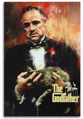 ECGDFWAZ Filmposter The Godfather, Leinwandposter, Wandkunst, Dekoration, Wohnzimmer, Schlafzimmer, Dekoration, Poster, 20 x 30 cm, ungerahmter Stil
