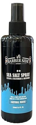 ican Barber Side London Texturizing Sea Salt Spray For Natural Waves, Light Hold, Low Shine 250ml