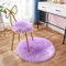 Faux Lammfell Schaffell Teppich,Rund Hochflor Fluffy Teppich Plüsch Wohnzimmer Dicker Teppich,Kunstfell Teppich, Weicher und Flauschiger Teppich Wohnzimmer,Teppich Rund (Lavendel lila,40cm)