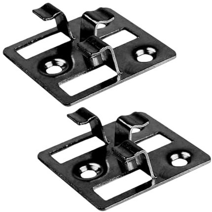 WPC Terrassendielen Clips,100 Stück Edelstahl Terrassenclips Terrassenbefestigung Stahl Clips Versteckte Abstandhalter für WPC BPC Terrassendielen (Schwarz, Spalt 5mm Höhe 8mm)
