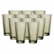 Ritzenhoff & Breker Favo Longdrinkgläser 12er Set, 400 ml, Wassergläser und Trinkgläser mit optischer Wabenstruktur, Glas, Oliv