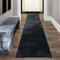 Teppich-Traum Teppich Schlafzimmer Eingangsbereich Badezimmer strapazierfähig sanft mit einfachem Look in Schwarz 80 x 300 cm
