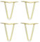 NBKJDSXL Lot de 4 pieds de table, de meubles, en épingle à cheveux, en métal doré, pour petites tables basses, casiers, 40 cm