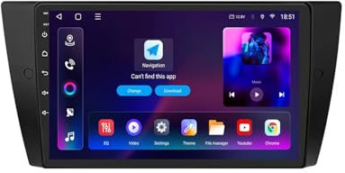 9 Pollici Android 13 Autoradio per BMW 3-Series E90 E91 E92 E93 2005-2013 Navigazione GPS Touch screen con Bluetooth SWC FM RDS Radio AHD 4G/WIFI DVR Ventola di raffreddamento(8+256G)