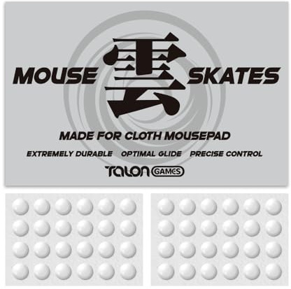 TALONGAMES 48 Dot Mouse Skates Universal for Cloth Mousepads, 6mm, High Durability, Lasting Performance, Low Noise,Curved Edge, High Speed