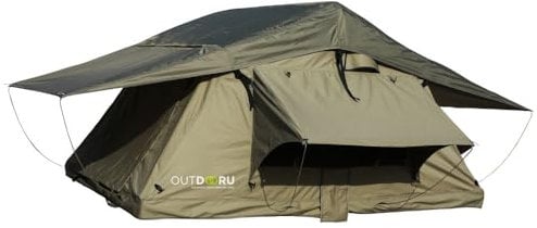 Expedition 1-4 Personen (160cm) Dachzelt - schneller Aufbau, nur 61 KG - Leiter, PVC-Cover, Schuhtasche, Werkzeug inklusive - OutdoorU (Grün)