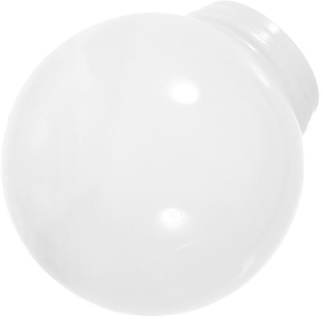 VILLCASE Kugelförmiger Lampenschirm Ersatz Außengewinde Ø 12 cm, mit 6,8 cm Schraubgewinde, Ersatzglas Kugel Bruchsicherer Lampenschirm für Außenleuchten, Gartenlampe, Wand- und Wegeleuchten