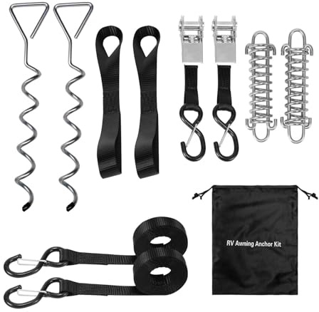 Ceprznvey -Spanngurt-Set, Aufbewahrungstasche für Zelte, Spanngurte, verlängert die Lebensdauer der Markise für Outdoor, Freizeit, Camping, Picknicks, Versammlungen, Sportzelte, Trampolin
