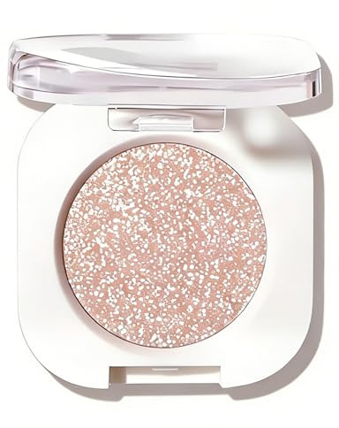 1 Pz Ombretto in Crema Single Color, Diamante Champagne, Lunga Durata 24 Ore Impermeabile Altamente Pigmentato, Trucco Occhi Glitter Vegan