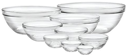 Duralex 100009 Gigogne - Juego de cuencos para mezclar, cristal, transparente