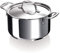 Bekaline 12061164 Chef Faitout + Couvercle en acier inoxydable 16 cm, Métallique