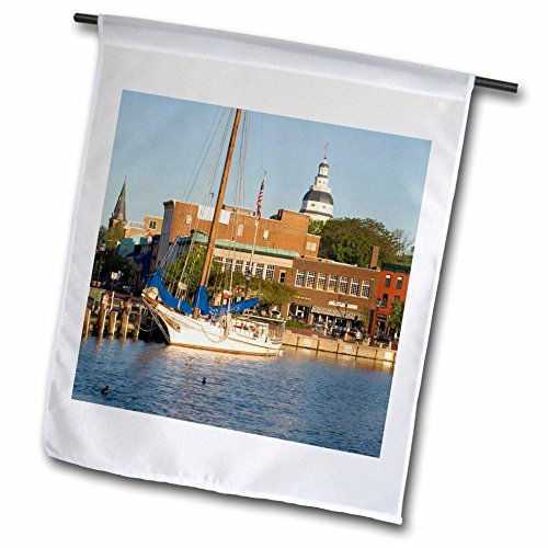 3dRose Annapolis City Docks/Severn River/Maryland US21 JME0005 John und Lisa Merrill Gartenflagge, 30,5 x 45,7 cm, FL_90800_1