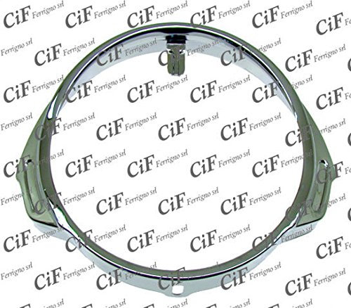 GHIERA FARO ANTERIORE IN FERRO CROMATA PER FANALE VESPA PX PE 200 NO ARCOBALENO