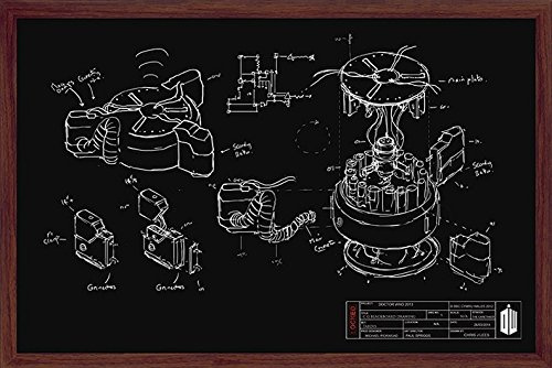 DOCTOR WHO Kreide Board Maxi Poster, Holz, Mehrfarbig