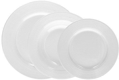 Tognana Polis Circles, Servizio Piatti per 6 persone,18 Pezzi, Porcellana, Bianco