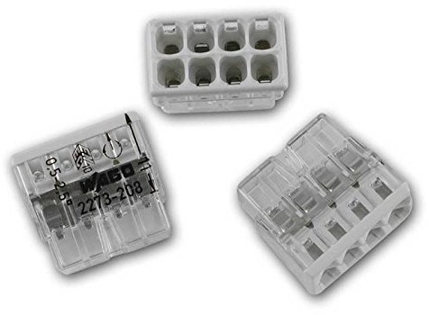 100 WAGO Compact Steckklemmen 8x 0,5-2,5 mm², grau