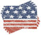 ABAKUHAUS Amerika Platzmatten, Viertel von Juli-Thema-Flagge von Vereinigten Staaten von Amerika mit Schmutz-Effekt, Tiscjdeco aus Farbfesten Stoff für das Esszimmer und Küch, Weiß Blau und Rot