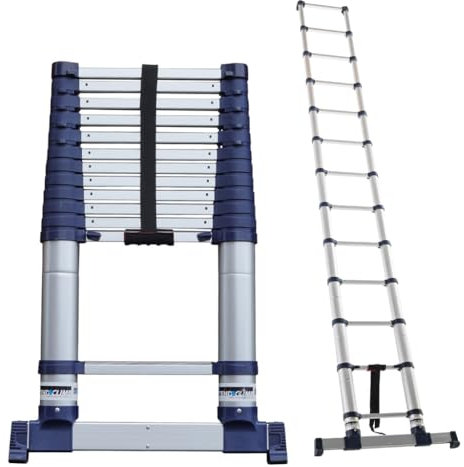 TB Davies 3.8m (12.46ft) Xtend+Climb ProSeries S2.0 Telescopic Ladder, Storage Height 0.90m (2.95ft), Max Load 150kg