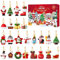 STOBOK 2020 Adventskalender zum Aufhängen, Ornamente, 24 Tage lustiger Countdown-Kalender für Weihnachtsbaum-Dekoration