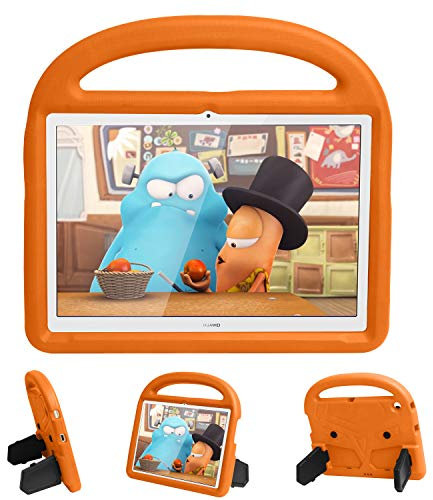 Tading Funda para niños compatible con Huawei MediaPad T3 10, apta para niños, suave espuma EVA, a prueba de golpes, peso ligero, con soporte, funda protectora para tablet Huawei MediaPad T3 10 de 9.6