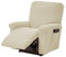 ele ELEOPTION Recliner Sofabezug, Stretch Ruhesessel Bezug, Spandex Jacquard 4-teilige Relaxsessel Bezug, Stretchhusse für Liegesessel Relaxsessel Massagesessel (Beige)