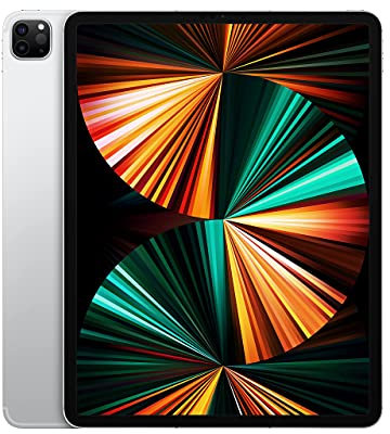 2021 Apple iPad Pro (12.9-inch, Wi-Fi + Cellular, 128GB) Silver (Renewed)