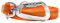 Twinkys Dog Style Dreifach verstellbare Hundeleine 20 mm breit gummiert mit Sicherheitskarabiner 3 Meter Orange