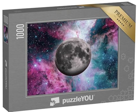 puzzleYOU: Puzzle 1000 Teile „Der Mond ist der einzige natürliche Satellit der Erde“ – aus der Puzzle-Kollektion Weltraum, Universum
