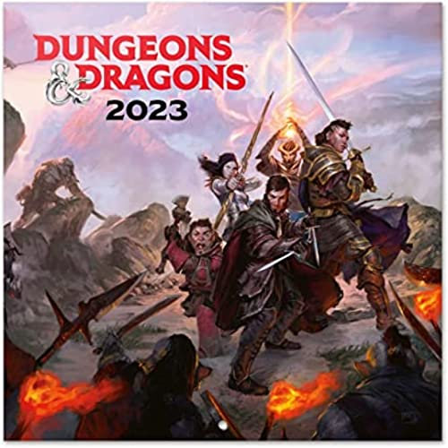 Grupo Erik Wandkalender 2023, Jahreskalender, Geschenk Poster, Kalender zum Aufhängen, Offizielle Lizenz, FSC zertifiziert, Dungeons und Dragons, Klein