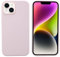 THBY Cover per iPhone 14, Custodia Antiurto Gomma Gel Silicio Liquido con Fodera Tessile Microfibra Morbida Silicone Protettiva Cover per iPhone 14. (Rosa, 14)